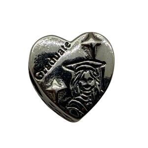 Heart -shaped Graduate Charm Bead Fits Charm Bracelets 925
